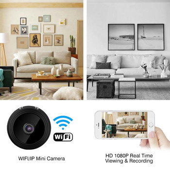 A9 Мини камера HD 1080p WiFi камера Безжична нощна версия Гласово видео Мини видеокамери Интелигентна домашна камера за видеонаблюдение