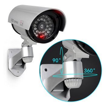 JOOAN Υπαίθρια Dummy Camera Surveillance Ασύρματο φως LED Ψεύτικη κάμερα σπιτιού CCTV Κάμερα ασφαλείας Προσομοίωση βίντεο επιτήρησης