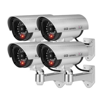 JOOAN Υπαίθρια Dummy Camera Surveillance Ασύρματο φως LED Ψεύτικη κάμερα σπιτιού CCTV Κάμερα ασφαλείας Προσομοίωση βίντεο επιτήρησης