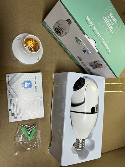 Έξυπνη ΚΑΜΕΡΑ WiFi 1080P E27 Λάμπα IP Κάμερα WiFi Κάμερα εσωτερικών χώρων παρακολούθησης βίντεο Πλήρες έγχρωμο μωρό Monitor Κάμερα νυχτερινής όρασης