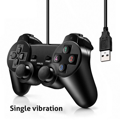 Data Frog Vibration Controller Vezetékes USB PC Joystick PC számítógéphez Laptop WinXP/Win7/Win8/Win10 USB játékvezérlőhöz