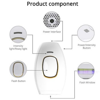 Електрически IPL Лазерен епилатор за премахване на косми Дамски снимки Косми по лицето Самобръсначка за тяло Постоянно безболезнено устройство за депилация на краката Машина