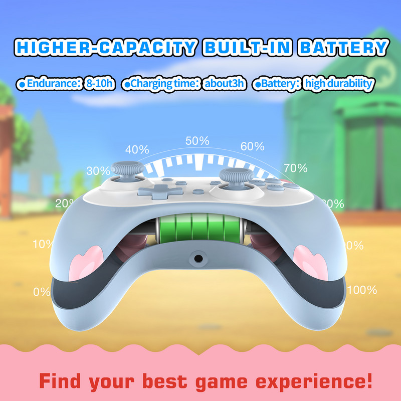 Bezdrôtový ovládač IINE Cartoon Kitten Wake Up Voice, podpora headsetu, kompatibilný s Nintendo Switch/Switch Lite/Switch OLED