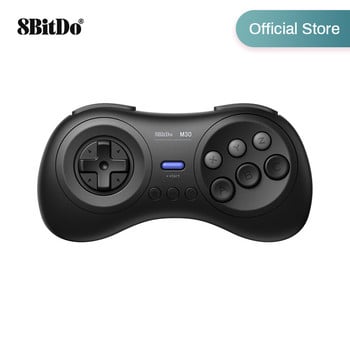 8Bitdo M30 Bluetooth геймпад за Nintendo Switch PC macOS и Android с Sega Genesis Mega Drive Style