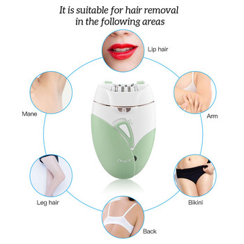 CkeyiN Woman Hair Remover Електрически епилатор Женска машина за бръснене Безболезнена депилаторна акумулаторна самобръсначка за бикини крака със светлина