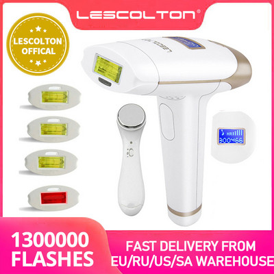 Lescolton IPL Laser Epilator 1300000 Pulses Αποτρίχωση LCD Οθόνη T009i Μόνιμη κουρευτική μηχανή μπικίνι Electric depilador