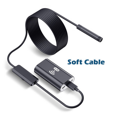 Cameră endoscop Wifi 8mm Mini lentilă HD720P USB Conductă de scurgere Inspecție motor Boroscop LED rezistent la apă pentru Iphone Android Telefon PC