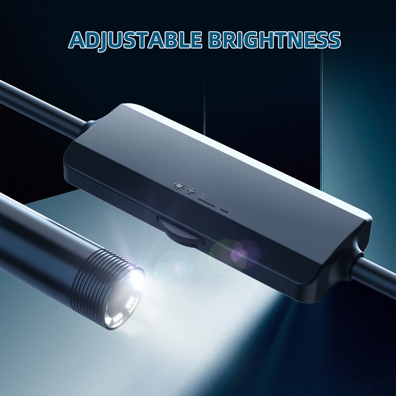 Cameră endoscop Wifi 8mm Mini lentilă HD720P USB Conductă de scurgere Inspecție motor Boroscop LED rezistent la apă pentru Iphone Android Telefon PC