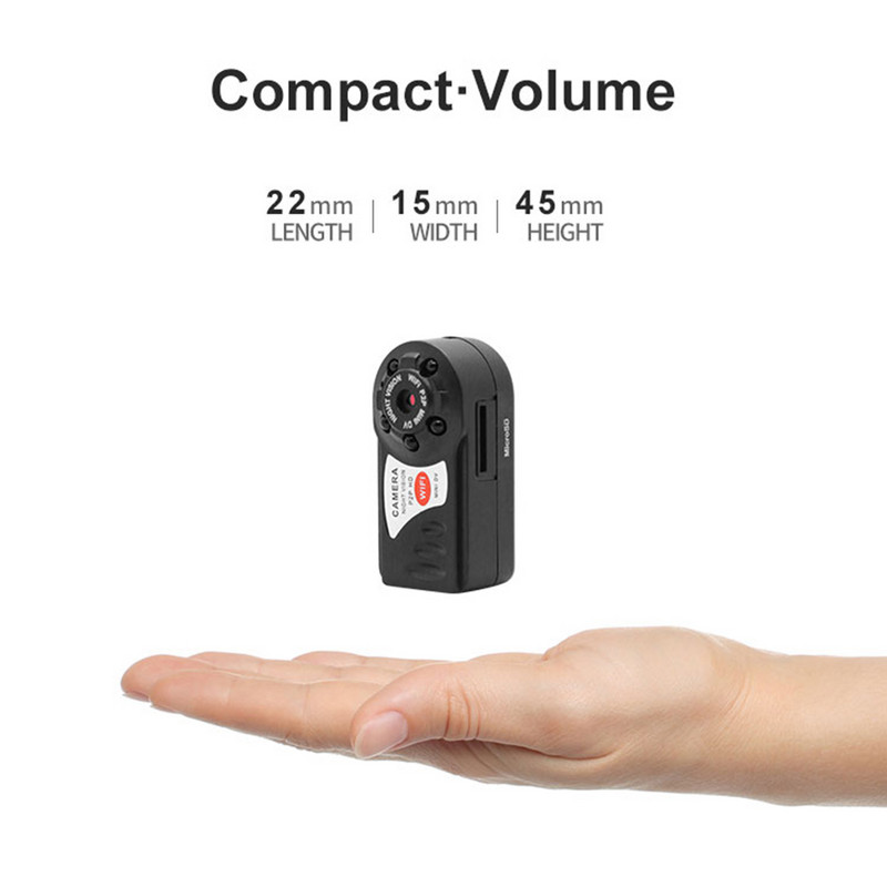 Q7 1080P Wifi Mini Cameră DV DVR Recorder Cameră mică Viziune nocturnă cu infraroșu Cameră IP fără fir Cameră video Protecție de securitate