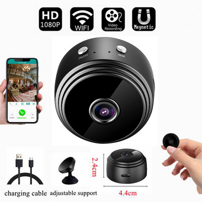A9 továbbfejlesztett mini kamera vezeték nélküli WiFi babafigyelő 1080p otthoni HD IP kamera infravörös éjszakai látás mozgásérzékelő hurokrögzítés