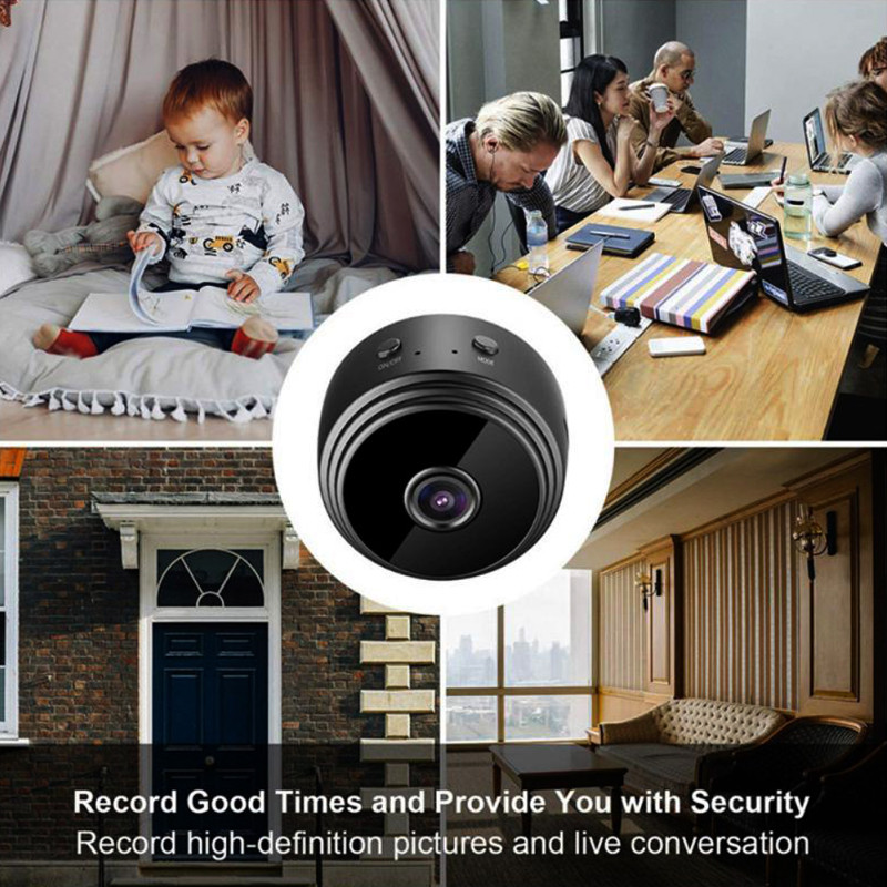 A9 Надстроена мини камера Безжичен WiFi Бебефон 1080P Домашна HD IP камера Инфрачервено нощно виждане Разпознаване на движение Циклично записване