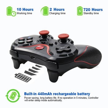 Terios T3 X3 Wireless Joystick Gamepad Υποστήριξη χειριστηρίου παιχνιδιών υπολογιστή Bluetooth BT3.0 Joystick για κινητό τηλέφωνο Tablet TV Box