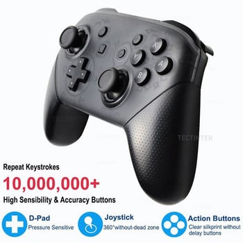 Безжичен Bluetooth контролер за геймпад за Switch Pro, съвместим с Nintendo Switch/Lite/Switch OLED за NS Joystick Controle