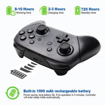 Безжичен Bluetooth контролер за геймпад за Switch Pro, съвместим с Nintendo Switch/Lite/Switch OLED за NS Joystick Controle