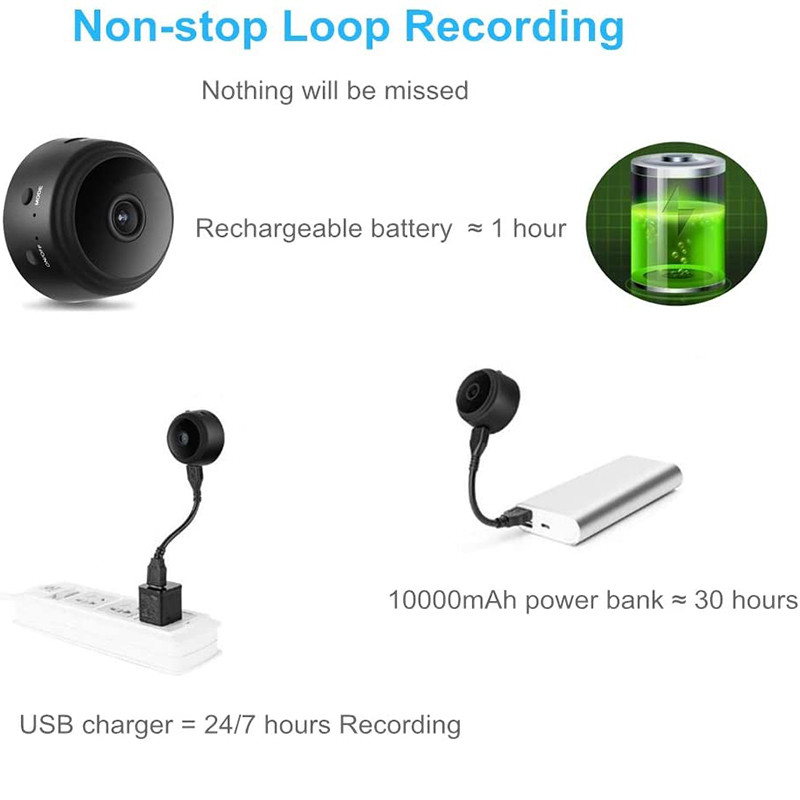 Mini kamera IP kamera 1080p HD unutarnja Wifi kamera IR noćno gledanje Bežična mini kamkorder Kamere za video nadzor za dom