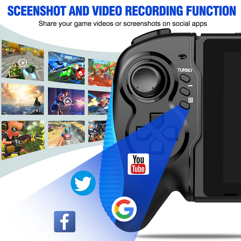 Pre ručný ovládač Nintendo Switch, dvojitý motor s vibráciami, vstavaný 6-osový gyroskopický joystick pre príslušenstvo Nintendo Switch