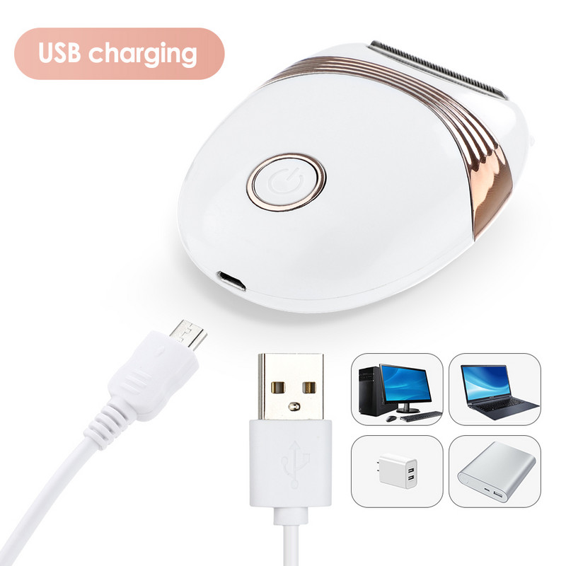Ženski električni depilator USB punjivi aparat za brijanje Bikini ispod pazuha Noga Lice Trimer za uklanjanje dlačica Depilador za tijelo Sigurna mašina za brijanje