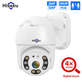 Hiseeu 3MP 5MP POE PTZ IP CCTV Sigurnosna kamera za nadzor Digitalni ZOOM Vanjski ONVIF 8MP 4K kamera 2-smjerna audio detekcija lica