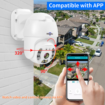 Hiseeu 3MP 5MP POE PTZ IP CCTV охранителна камера за наблюдение Digital ZOOM Outdoor ONVIF 8MP 4K камера 2-посочно аудио разпознаване на лица