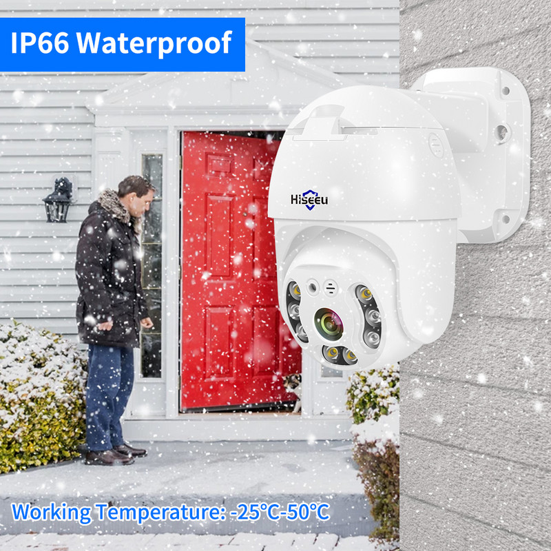 Hiseeu 3MP 5MP POE PTZ IP CCTV Sigurnosna kamera za nadzor Digitalni ZOOM Vanjski ONVIF 8MP 4K kamera 2-smjerna audio detekcija lica