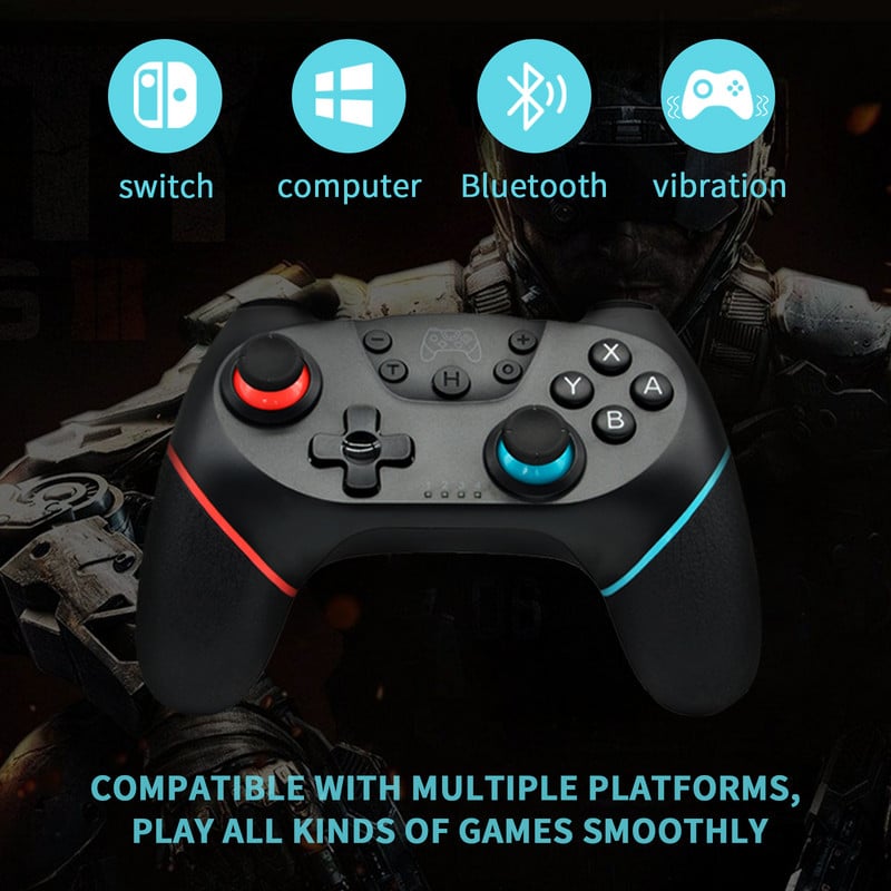 [Versiune actualizată 2022] Controller wireless Bluetooth compatibil Nintendo Switch Pro Gamepad compatibil Nintendo Game Joystick