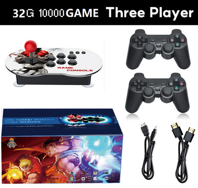 Videospēļu konsoles Dual Joystick Gameconsole 15000+ Classic Games Atbalsts 4 Player Familygame Game Stick ar PS1/GB/CPS/SFC/FC