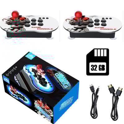 Videospēļu konsoles Dual Joystick Gameconsole 15000+ Classic Games Atbalsts 4 Player Familygame Game Stick ar PS1/GB/CPS/SFC/FC