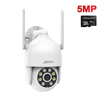 ANRAN 5MP PTZ Wifi IP nadzor Sigurnosne zaštitne kamere Vanjski bežični CCTV Automatsko praćenje Noćni vid u punoj boji