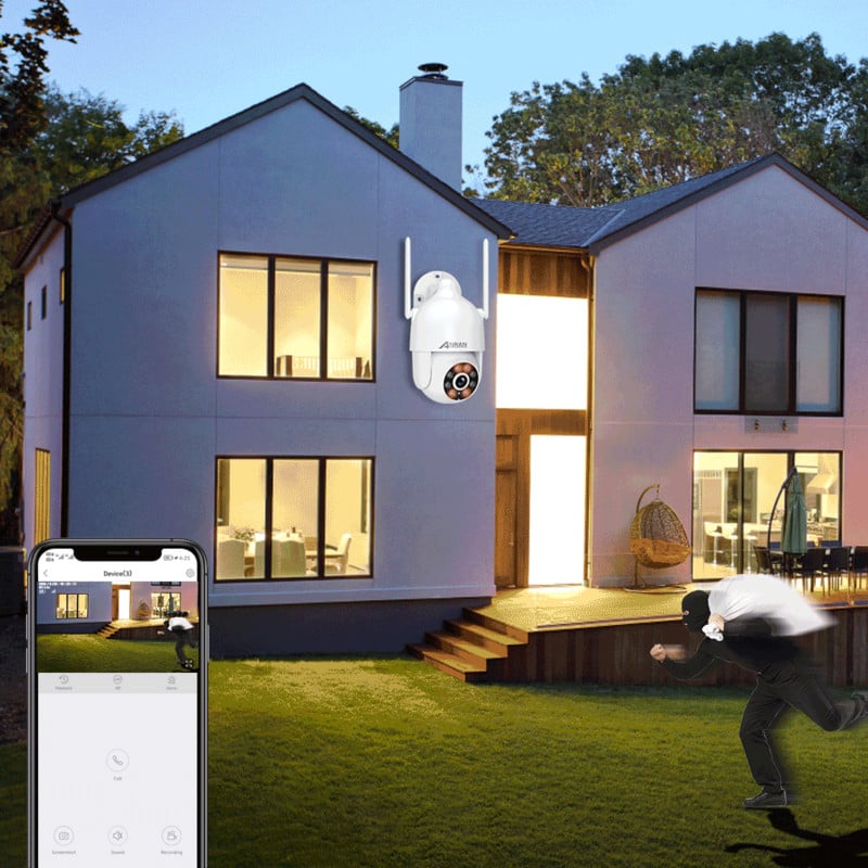 ANRAN 5MP PTZ Wifi IP nadzor Sigurnosne zaštitne kamere Vanjski bežični CCTV Automatsko praćenje Noćni vid u punoj boji