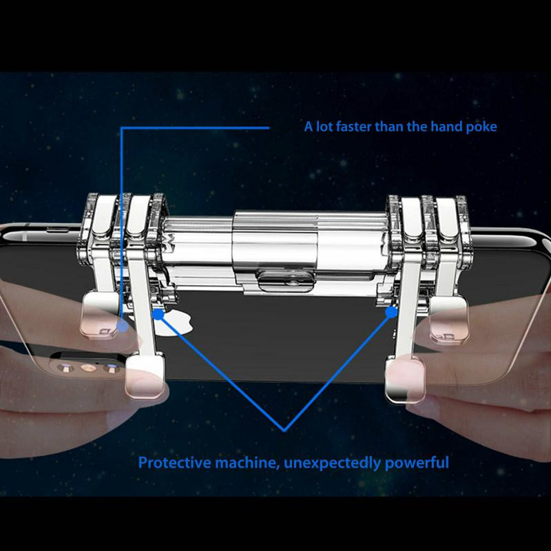 Žaidimų paleidimo mobilusis telefonas, skirtas PUBG Gun Game Fire Mygtuko rankenos vairasvirtė, skirta L1R1 Shooter žaidimų valdikliui, skirta telefonui IOS Android