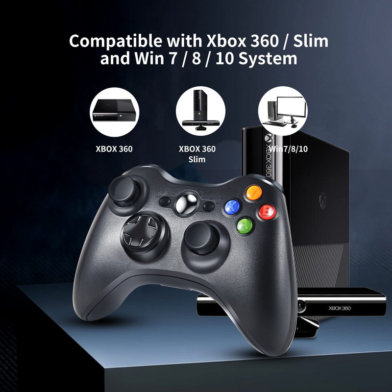Bežični kontroler kompatibilan za Xbox 360,2.4GHZ Game Controller Gamepad Joystick za Xbox & Slim 360 PC Windows 7,8,10 poklon