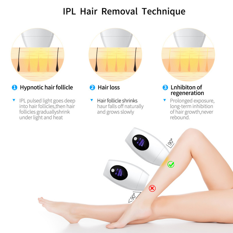 IPL Laser Hair Removal Machine 600000 Flash Epilator Professional Laser Women`s Painless Hair Removal Machine Depilador a Laser