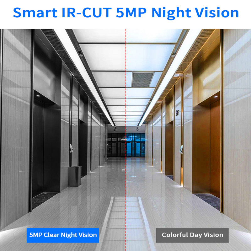 Hiseeu 5MP 3MP POE IP sigurnosna nadzorna kamera H.265+ kupolasta CCTV ONVIF audio snimanje Prepoznavanje lica Unutarnji kućni krov