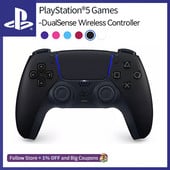 „Sony“ juodas „DualSense“ belaidis valdiklis PS5 priedai haptic grįžtamasis dinaminis prisitaikantis paleidiklis „Bluetooth“ žaidimų valdiklis