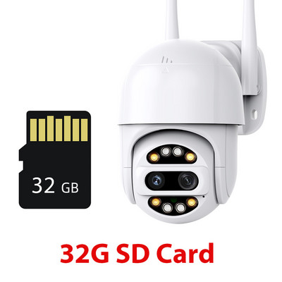 PTZ kamera 8X digitálny zoom 2K IP kamera vonkajšia Wifi vodotesná IP66 dohľad vnútorná bezpečnostná kamera s dvojitým objektívom automatické sledovanie