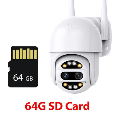 PTZ kamera 8X digitálny zoom 2K IP kamera vonkajšia Wifi vodotesná IP66 dohľad vnútorná bezpečnostná kamera s dvojitým objektívom automatické sledovanie