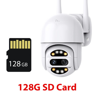 PTZ kamera 8X digitálny zoom 2K IP kamera vonkajšia Wifi vodotesná IP66 dohľad vnútorná bezpečnostná kamera s dvojitým objektívom automatické sledovanie