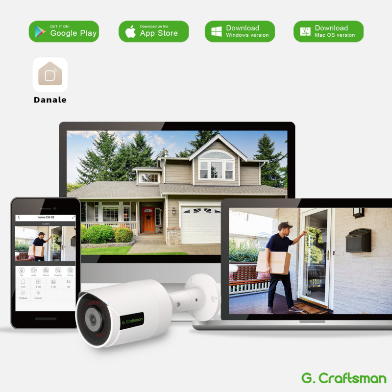 G.Craftsman 4K 30FPS POE Cameră IP Audio 2.8mm Lentilă 5MP RTMP SONY Supraveghere Securitate CCTV Video Impermeabil IR Viziune de noapte