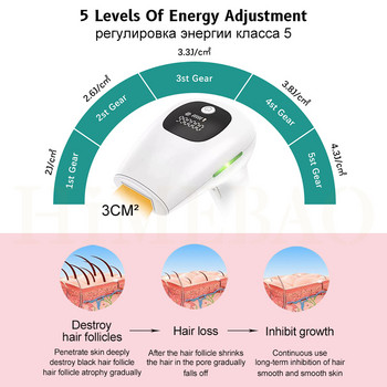 999900 Мига 5 нива Лазерен епилатор Постоянен IPL фотоепилатор Обезкосмяване Depiladora Безболезнен електрически епилатор