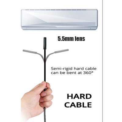 Μίνι ενδοσκόπιο επισκευής αυτοκινήτου 1m 2m Snake Cable 5,5mm Βιομηχανική κάμερα ενδοσκοπίου Android με φώτα Led για Pipe Check Car Repair
