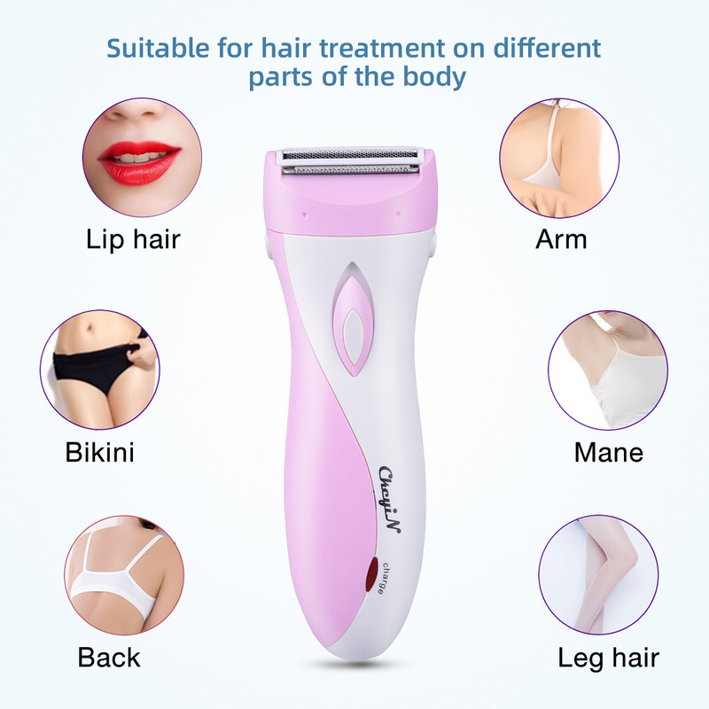 CkeyiN Electric Epilator Γυναικείο μπικίνι πόδι μασχάλη σώματος Αποτρίχωση Πολυλειτουργική επαναφορτιζόμενη κουρευτική μηχανή προσώπου για γυναίκες