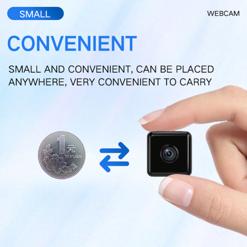 Mini cameră IP WIFI 1080P HD cu microfon Cameră video cu detectie de mișcare fără fir pentru securitate la domiciliu DVR cameră mică cu viziune de noapte