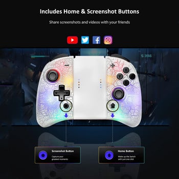 За Switch Joypad Controller Left & Right Wireless Gamepad For Nintend Switch OLED Joy Gamepad Console Support Bluetooth Wake-up