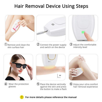 Home Hold Depilatory Laser Mini Hair Epilator Permanent Hair Removal IPL System 500000 Shot Light Pulses Ολόσωμη Αποτρίχωση