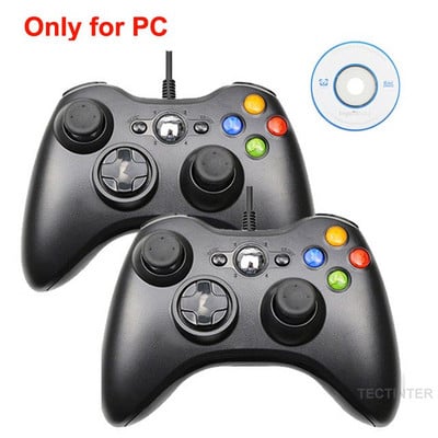 Ενσύρματο χειριστήριο USB Joypad για υπολογιστή συστήματος Microsoft Windows Gamepad για υπολογιστή Win 7 / 8/10 Joystick για Xbox 360 Joypad