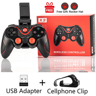 BYSL X3 Controler de joc Bluetooth fără fir pentru PC Telefon mobil TV BOX Computer Tabletă Joystick Gamepad Joypad Suport Cadou băiat