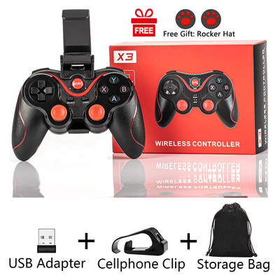 BYSL X3 Controler de joc Bluetooth fără fir pentru PC Telefon mobil TV BOX Computer Tabletă Joystick Gamepad Joypad Suport Cadou băiat