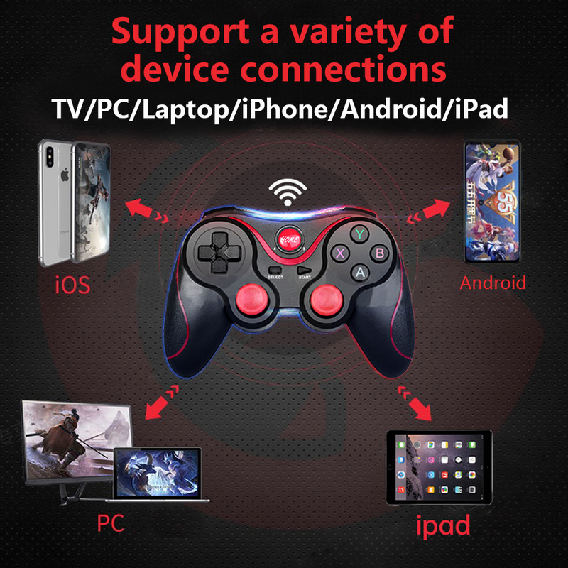 BYSL X3 Controler de joc Bluetooth fără fir pentru PC Telefon mobil TV BOX Computer Tabletă Joystick Gamepad Joypad Suport Cadou băiat