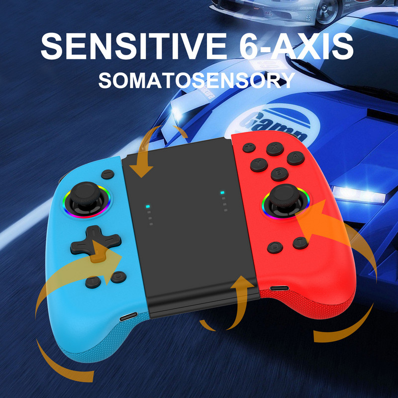 Za Switch Joy-pad kontroler NS bežični gamepad s Wake Up sa raznobojnim svjetlima Ručka za igre za Nintendo Switch dodatke