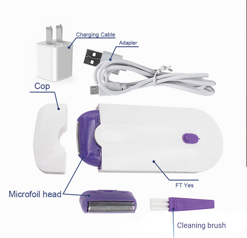 Επαγγελματικό ανώδυνο κιτ αποτρίχωσης Depilador Laser Touch Epilator USB Επαναφορτιζόμενη Γυναικεία Ξυριστική μηχανή μπικίνι σώματος ποδιών Αποτρίχωση